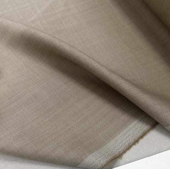 Herringbone Striped Worsted merino wool fabric by the yard
