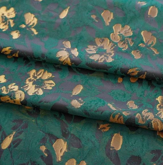 Jacquard brocade fabric by the yard