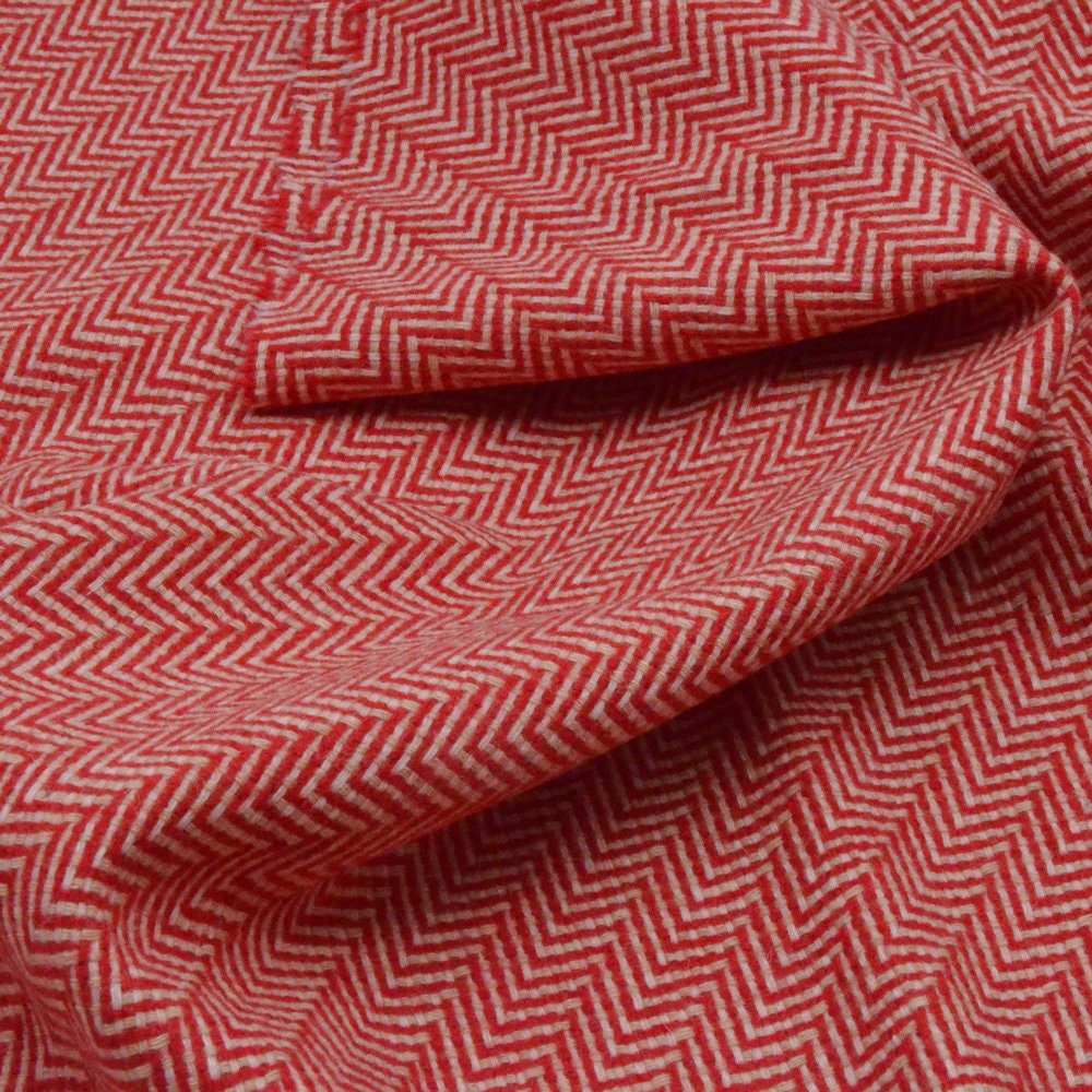 Herringbone striped Wool fabric woolen fabric by the yard Etsy