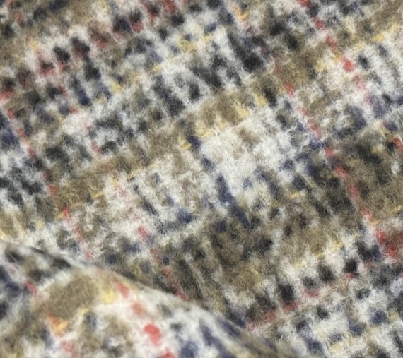 Plaid Wool fabric by the yard