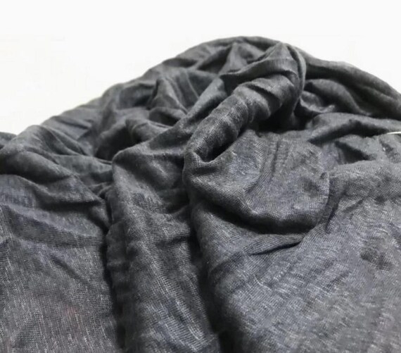Knit linen jersey fabric by the yard