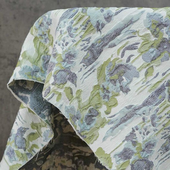 Jacquard brocade fabric by the yard