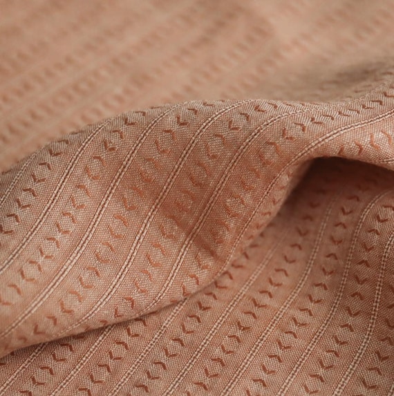 Jacquard linen fabric by the yard