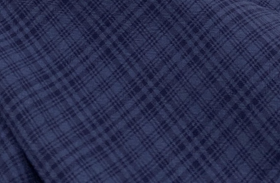 Plaid viscose cotton fabric by the yard