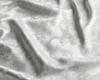 Tissu en soie Jacquard Dragon par mètre