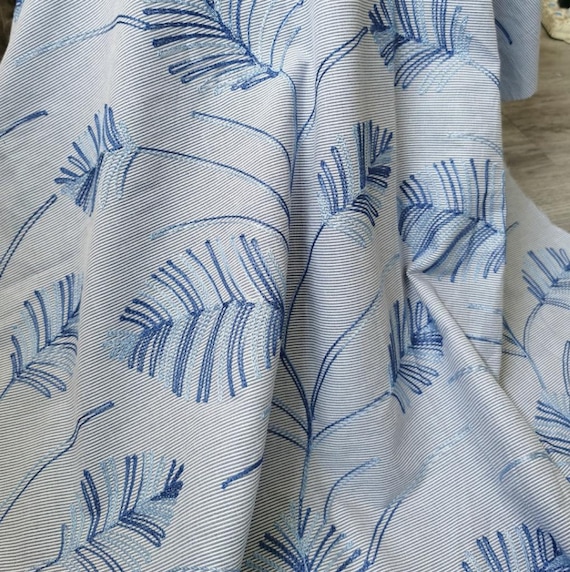 Embroidery jacquard cotton fabric By the yard