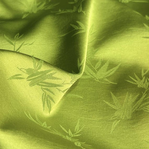 Bamboo leaf jacquard fabric by the yard