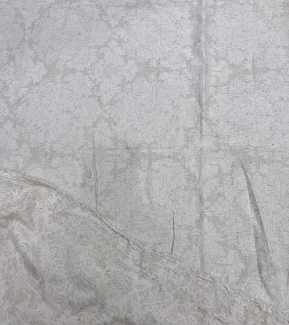 Jacquard Floral Linen Cotton Fabric By The Yard