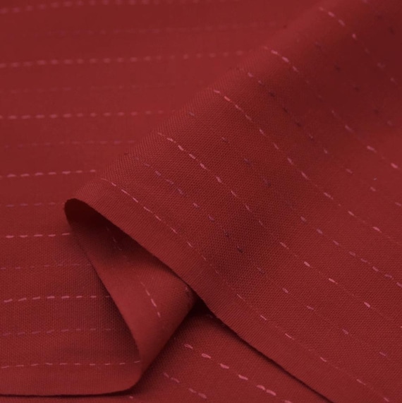 Striped Wool fabric by the yard