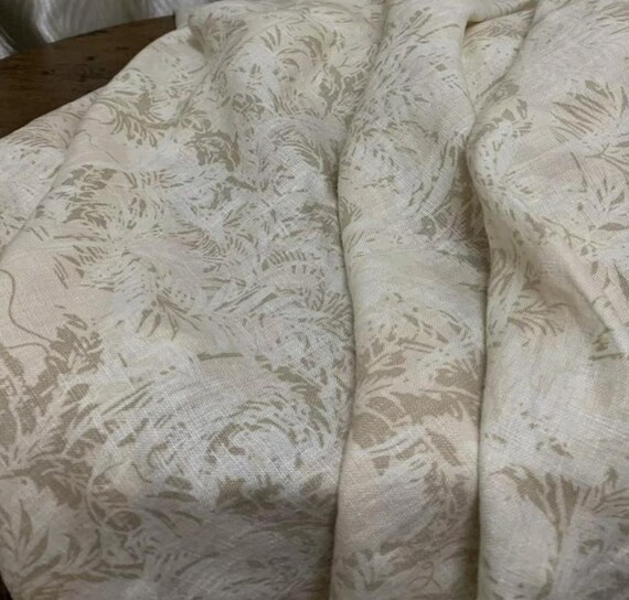 Print Linen fabric by the yard