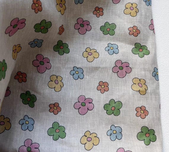 Print linen fabric by the yard