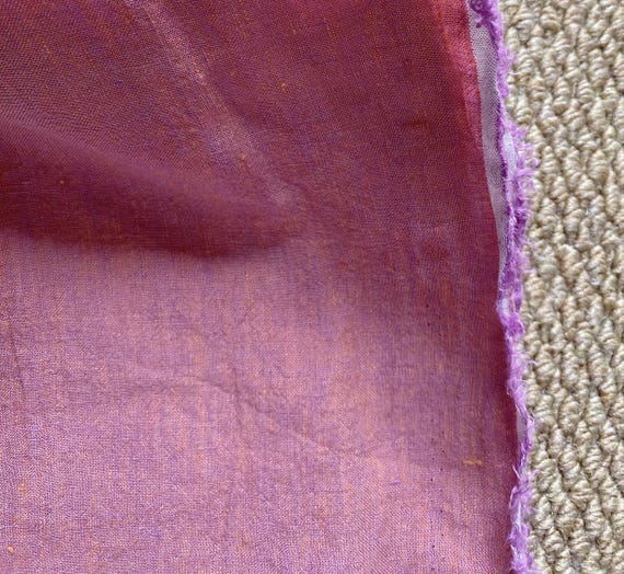 Yarn dyed iridescent linen fabric by the yard