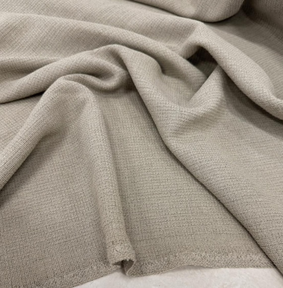 Textured Worsted Wool fabric by the yard