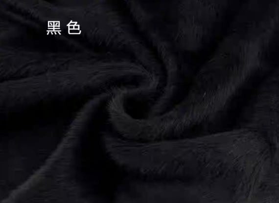 Black alpaca wool fabric, woolen fabric by the yard