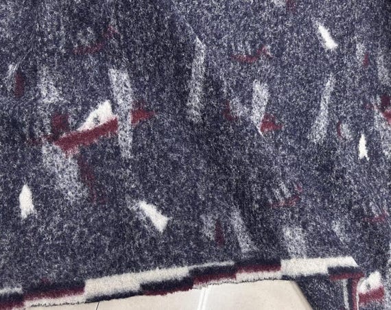 Jacquard Knit wool fabric by the yard