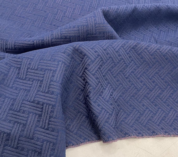 Jacquard wool fabric by the yard