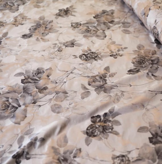 Jacquard floral brocade fabric by the yard