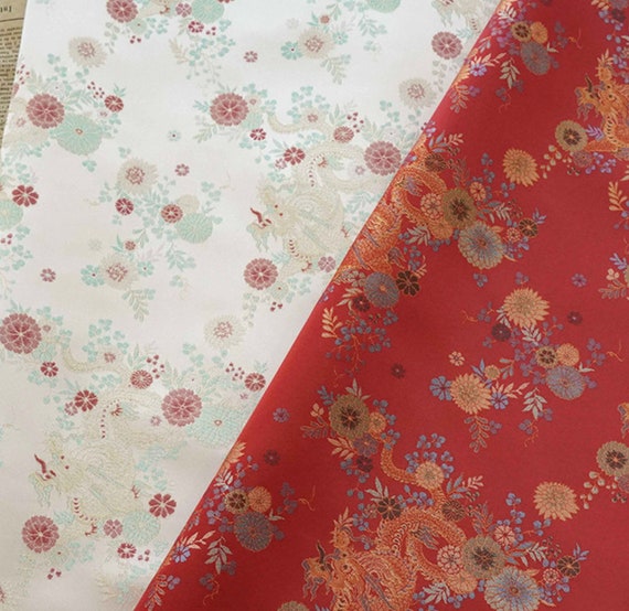 Dragon Jacquard brocade fabric by the yard