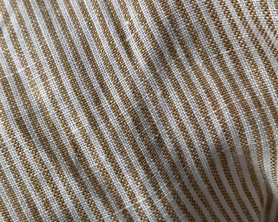 Striped Yarn dyed linen fabric by the yard