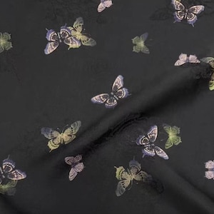 Jacquard Print Gambiered silk fabric by the yard