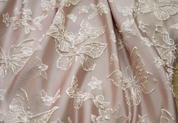 Jacquard brocade fabric by the yard