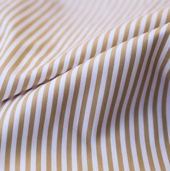 Striped Silk cotton fabric by the yard