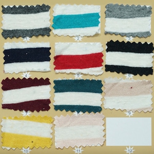 170gsm Striped Knit linen viscose fabric by the yard