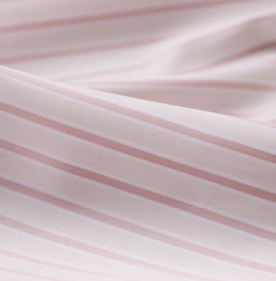 Striped cotton fabric by the yard