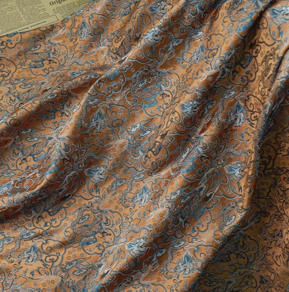 Jacquard brocade fabric by the yard