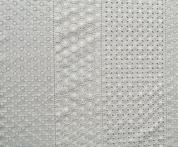 Embroidery cotton fabric By the yard