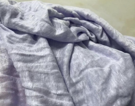 Knit linen jersey fabric by the yard