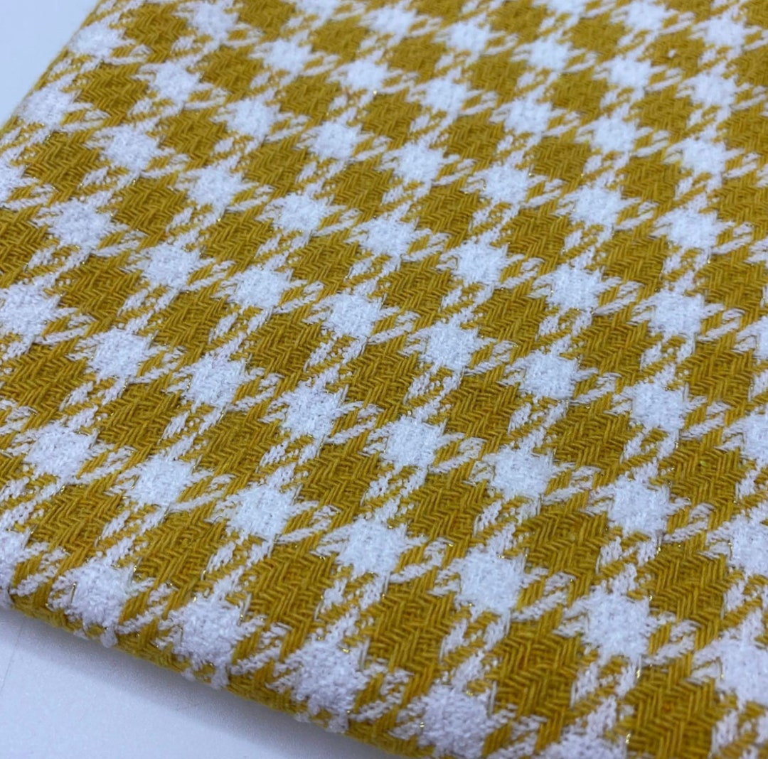 Houndstooth Tweed Fabric by the Yard Etsy
