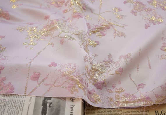 Jacquard brocade fabric by the yard