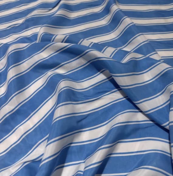 Striped cupra fabric by the yard