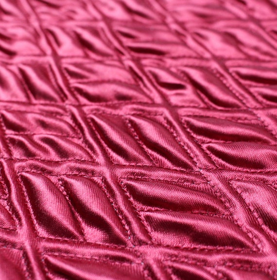 Embroidered Textured quilted padded fabric by the yard