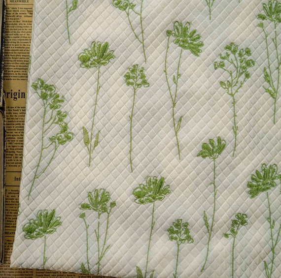 Jacquard floral fabric by the yard