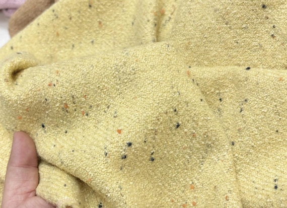 Tweed wool fabric by the yard