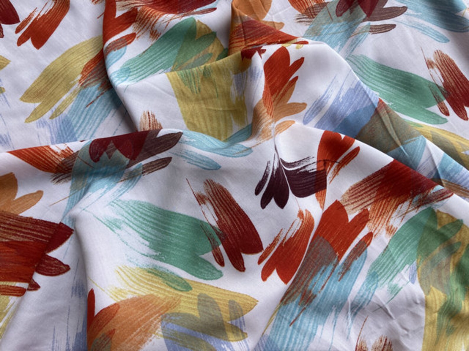 Print floral viscose fabric by the yard Etsy