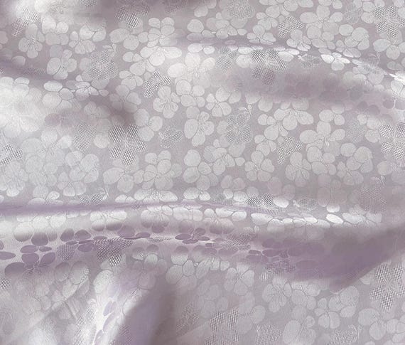 Jacquard floral silk fabric by the yard #257141