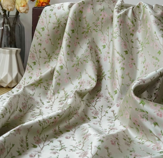 Jacquard brocade fabric by the yard