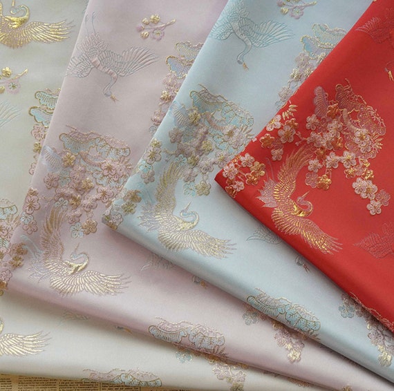Crane Jacquard brocade fabric by the yard