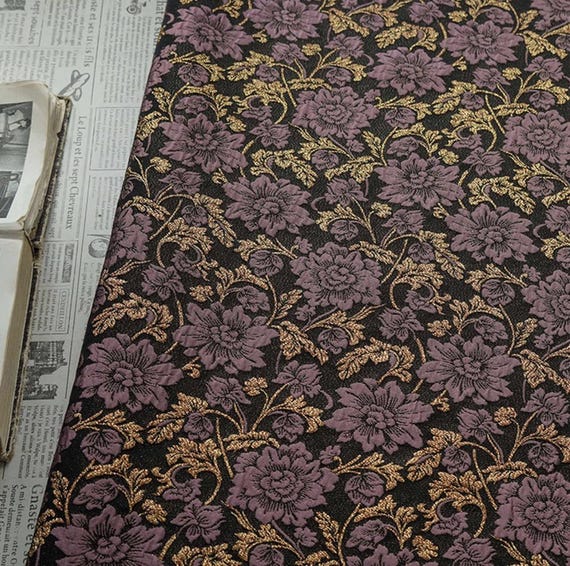 Jacquard brocade fabric by the yard