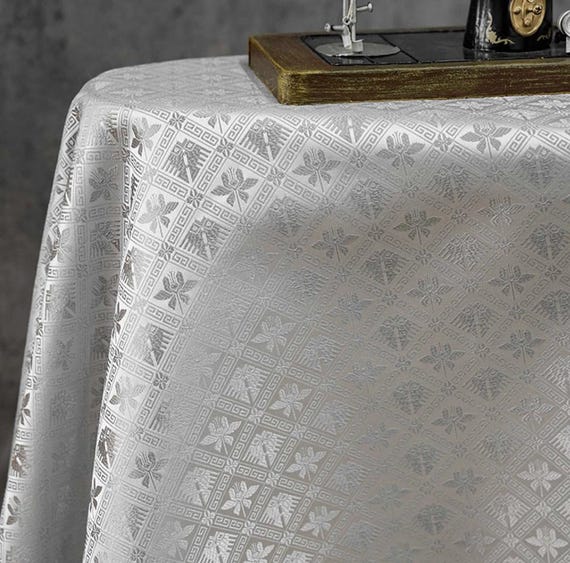 Jacquard brocade fabric by the yard