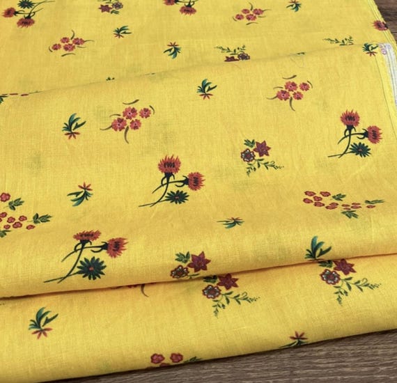 Print linen fabric by the yard
