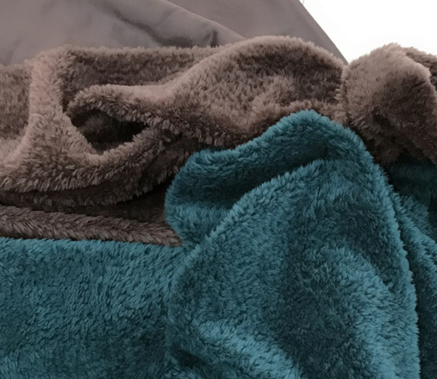 Brown Fused Lambswool fabric by the yard