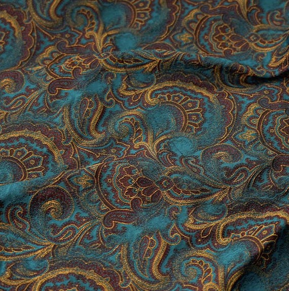 Jacquard brocade fabric by the yard