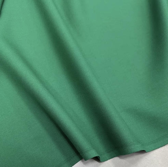 Green Worsted Wool fabric by the yard