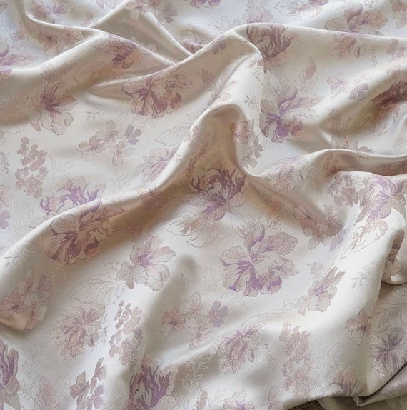 Jacquard brocade fabric by the yard