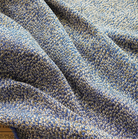 Jacquard brocade fabric by the yard