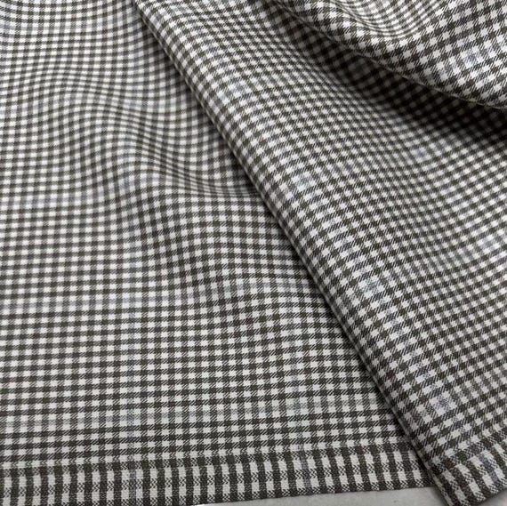 Plaid Superfine Merino Wool Fabric, Worsted Suit Trousers, By The Yard